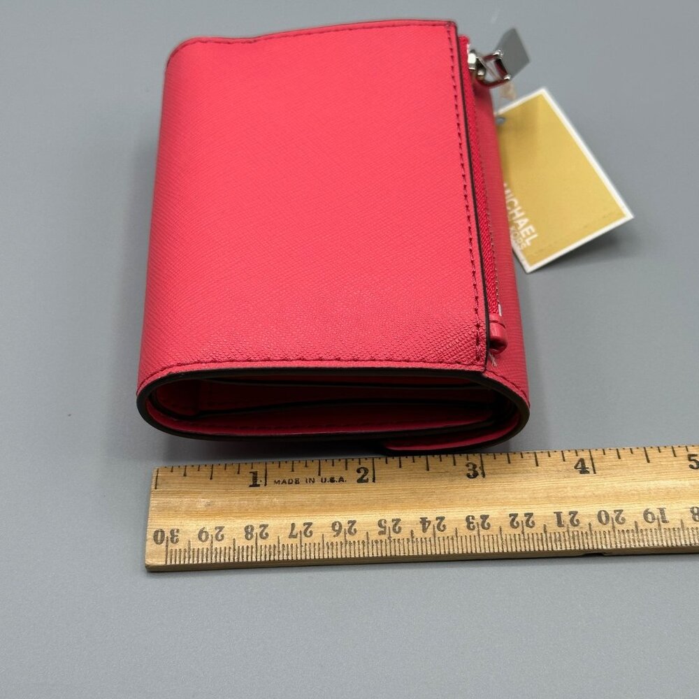 Michael Kors Greenwich Med Envelope Trifold Wallet Geranium Saffiano NWT *READ* - Picture 13 of 16